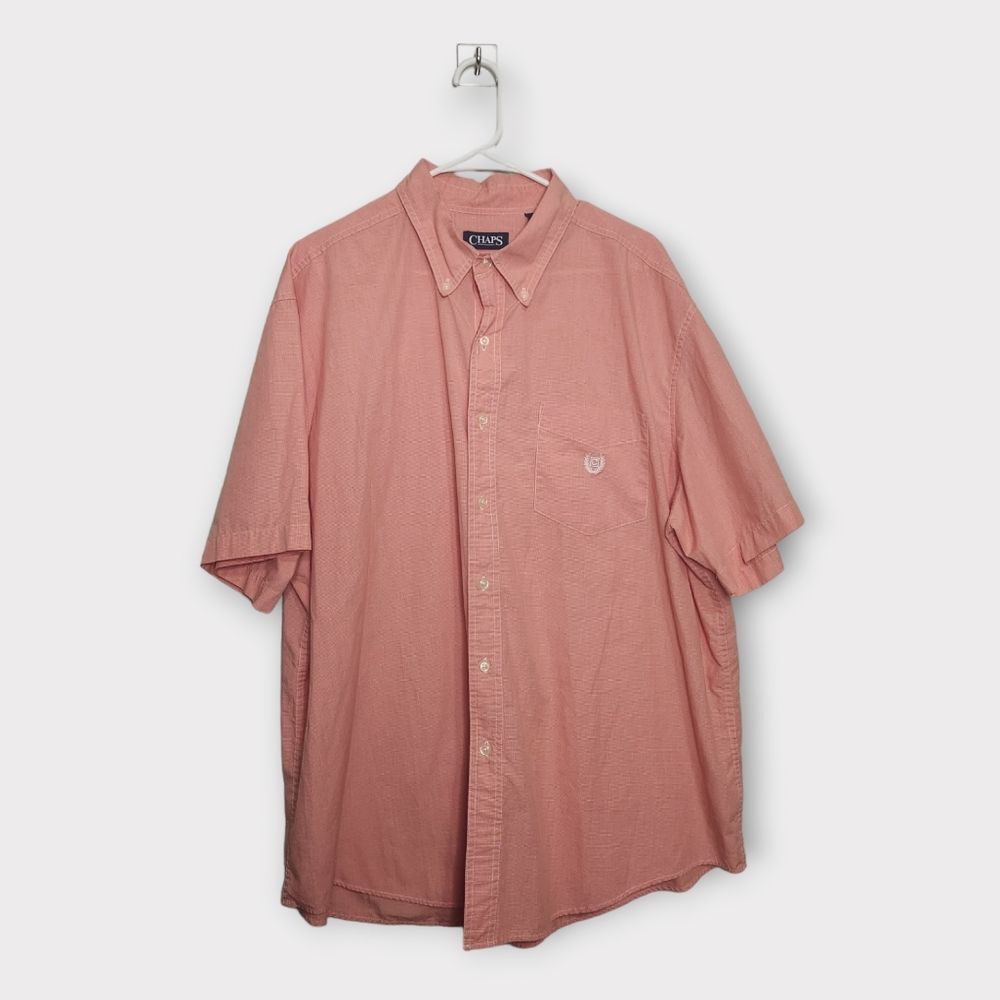 Chaps Easy Care Short Sleeve Button Front Shirt 2XB